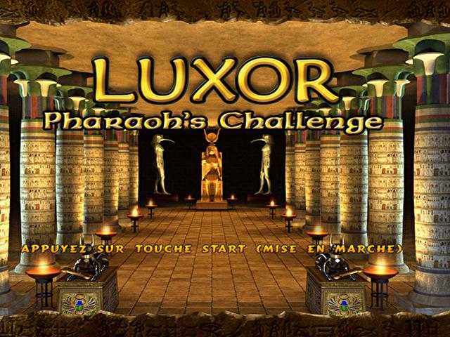 Luxor : Pharaoh's Challenge — Title screen