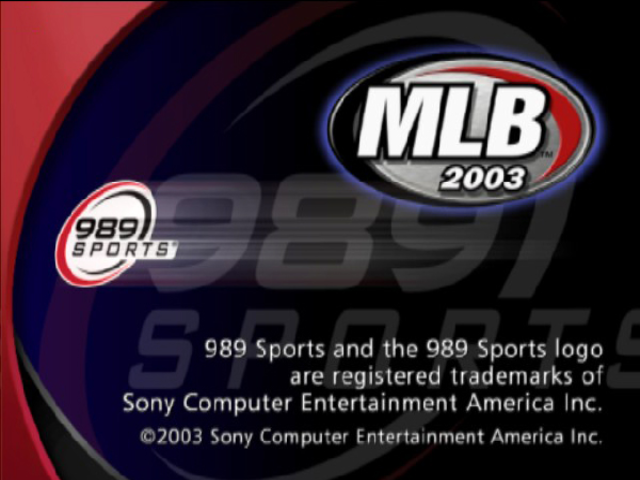 MLB 2003 — Title screen