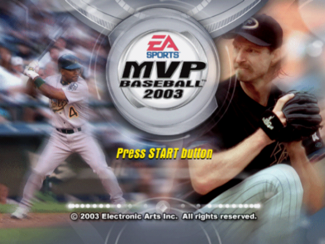 MVP Baseball 2003 — Title screen