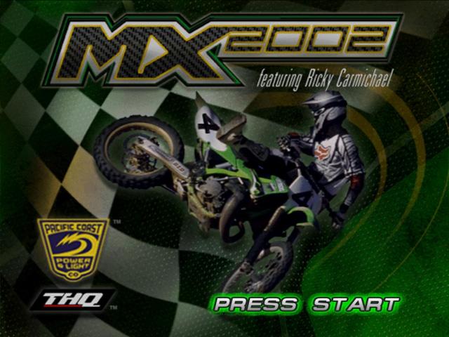 MX 2002 featuring Ricky Carmichael — Title screen