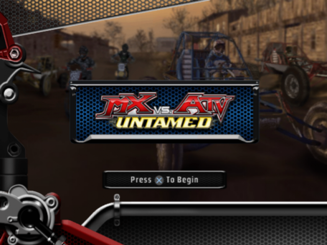 MX vs. ATV Untamed — Title screen