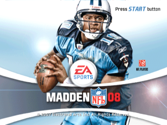 Madden NFL 08 — Title screen