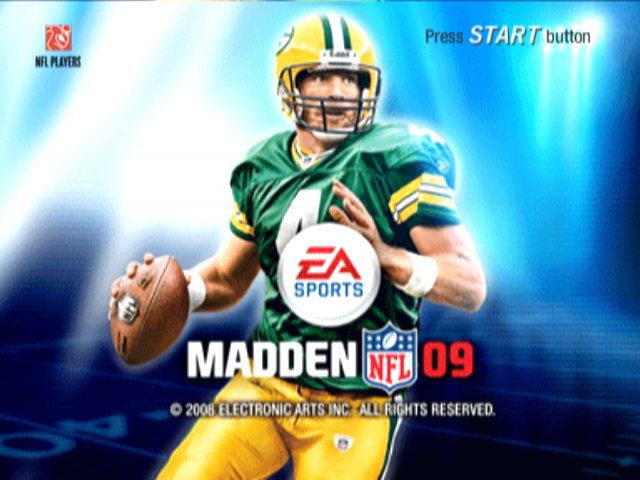 Madden NFL 09 — Title screen