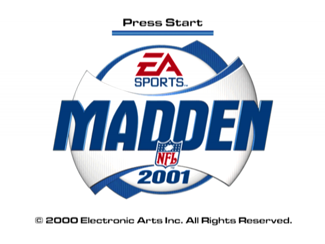 Madden NFL 2001 — Title screen