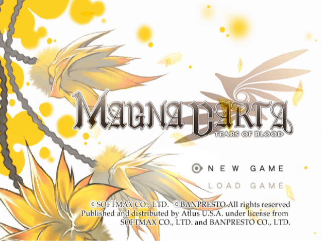 Magna Carta : Tears of Blood — Title screen