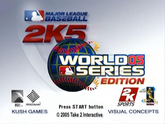 Major League Baseball 2K5 : World Series Edition — Title screen