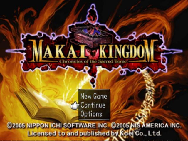 Makai Kingdom : Chronicles of the Sacred Tome — Title screen