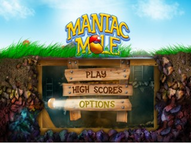 Maniac Mole — Title screen