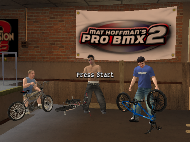 Mat Hoffman's Pro BMX 2 — Title screen