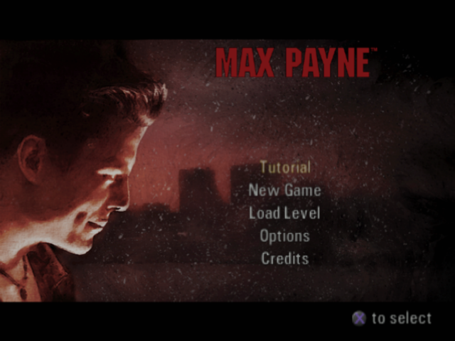 Max Payne — Title screen