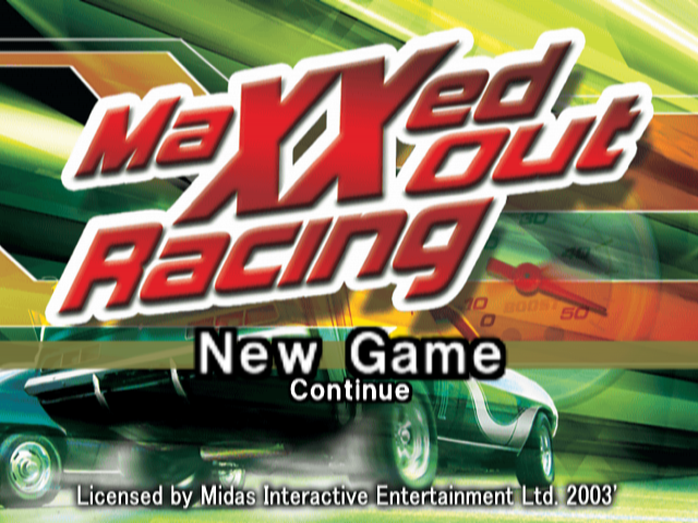Maxxed Out Racing — Title screen