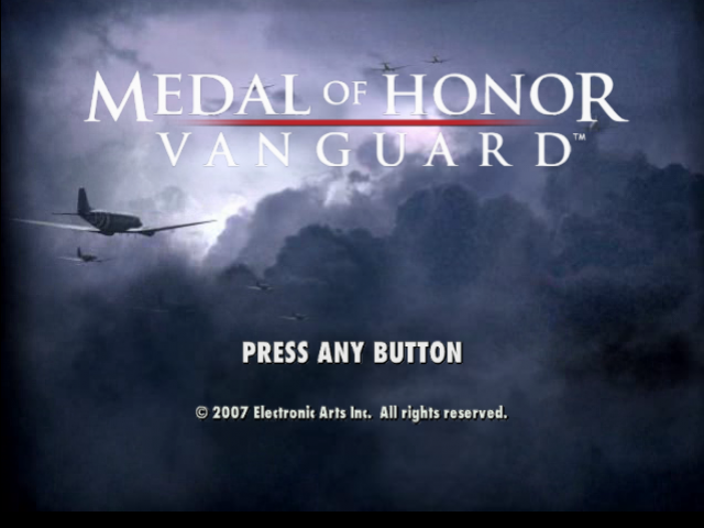 Medal of Honor : Vanguard — Title screen