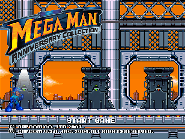 Mega Man Anniversary Collection — Title screen