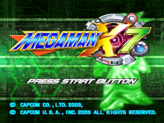 Mega Man X7 — Title screen