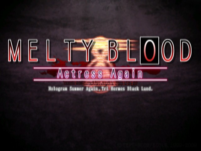 Melty Blood : Actress Again — Title screen