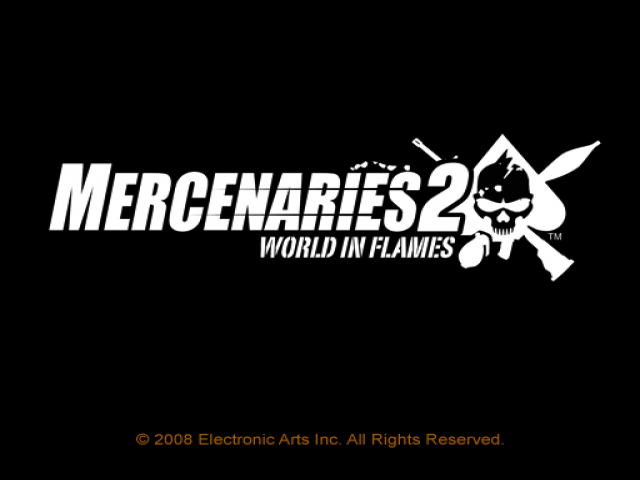 Mercenaries 2 : World in Flames — Title screen