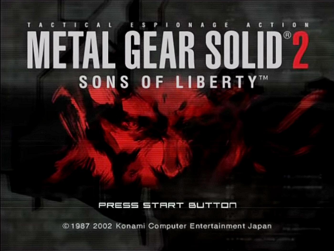 Metal Gear Solid 2 : Sons of Liberty — Title screen
