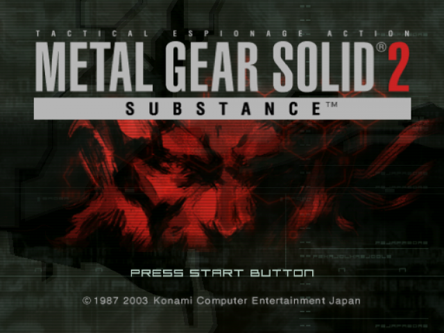 Metal Gear Solid 2 : Substance — Title screen