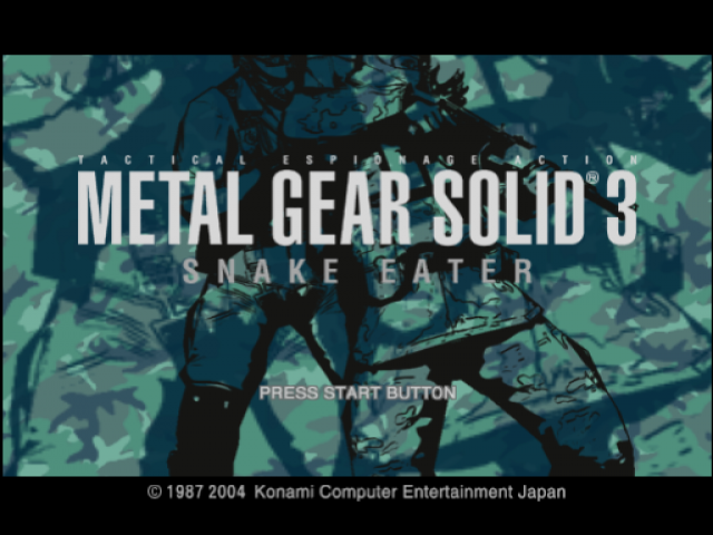 Metal Gear Solid 3 : Snake Eater — Title screen