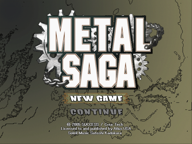 Metal Saga — Title screen