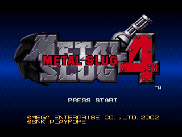 Metal Slug 4 — Title screen