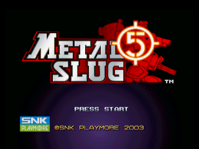 Metal Slug 5 — Title screen
