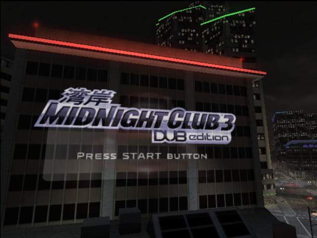 Midnight Club 3 : DUB Edition — Title screen