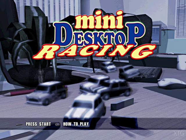 Mini Desktop Racing — Title screen