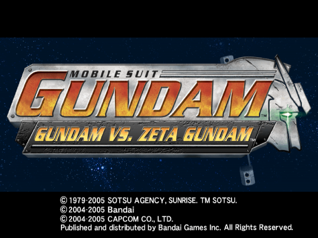 Mobile Suit Gundam : Gundam vs. Zeta Gundam — Title screen