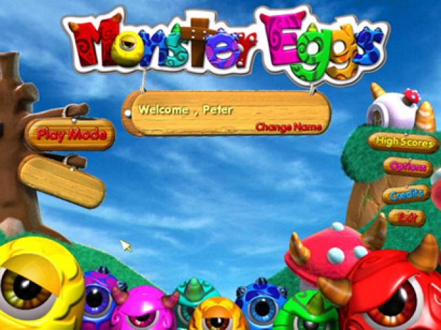 Monster Eggs — Title screen