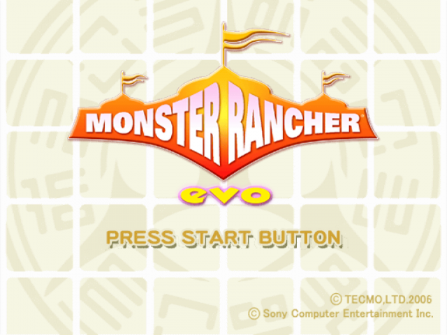 Monster Rancher Evo — Title screen