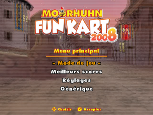 Moorhuhn Fun Kart 2008 — Title screen