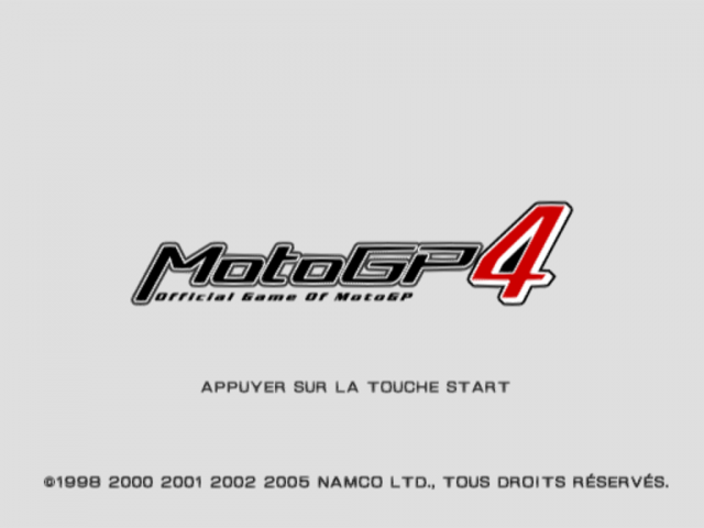 MotoGP 4 — Title screen
