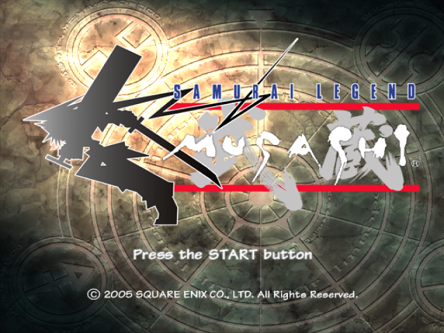 Musashi : Samurai Legend — Title screen