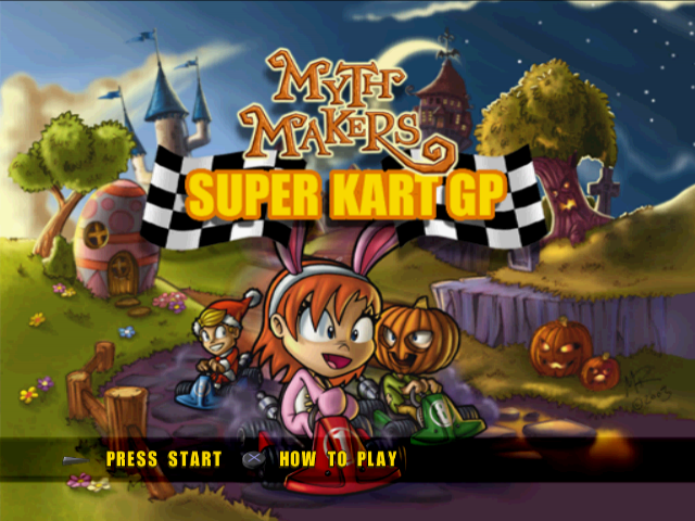 Myth Makers Super Kart GP — Title screen