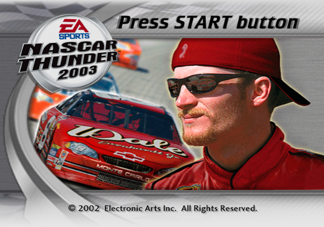 NASCAR Thunder 2003 — Title screen