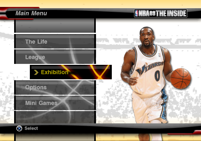 NBA 09 : The Inside — Title screen