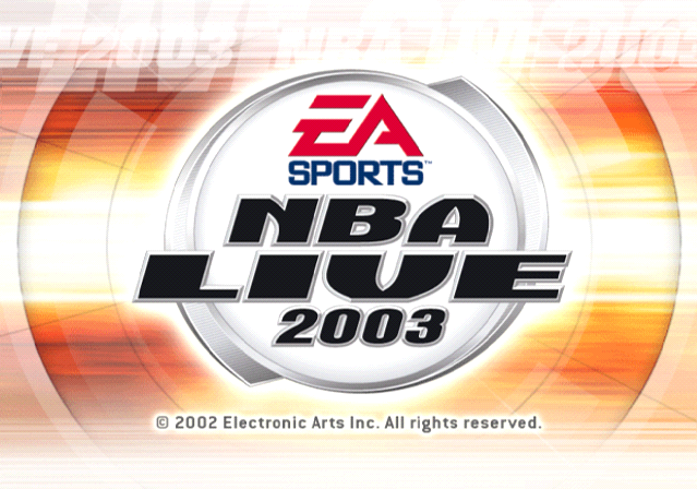 NBA Live 2003 — Title screen