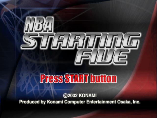 NBA Starting Five — Title screen