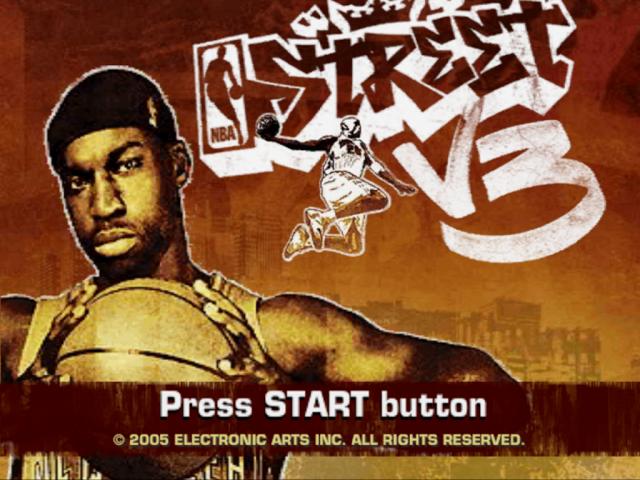 NBA Street V3 — Title screen