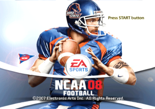 NCAA Football 08 — Title screen