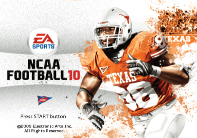 NCAA Football 10 — Title screen
