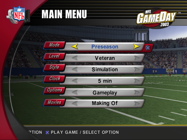 NFL GameDay 2003 — Title screen