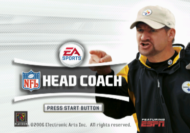 NFL Head Coach — Title screen
