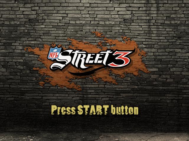 NFL Street 3 — Title screen