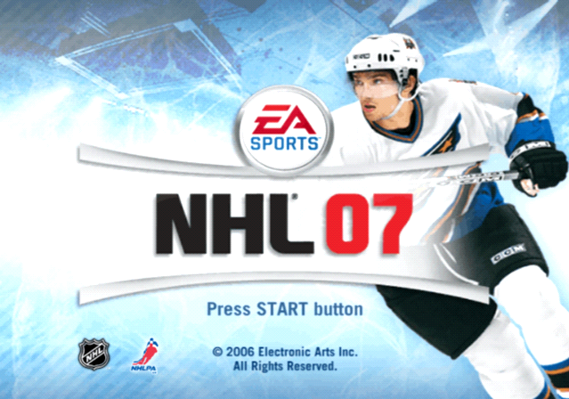 NHL 07 — Title screen