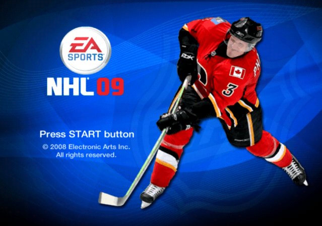 NHL 09 — Title screen