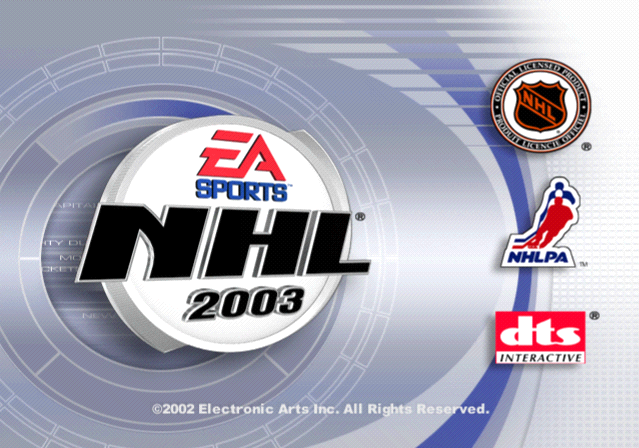 NHL 2003 — Title screen