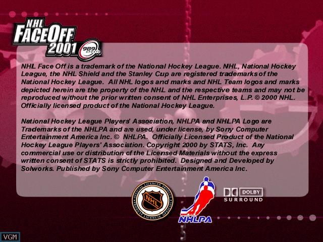 NHL FaceOff 2001 — Title screen