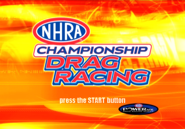NHRA Championship Drag Racing — Title screen